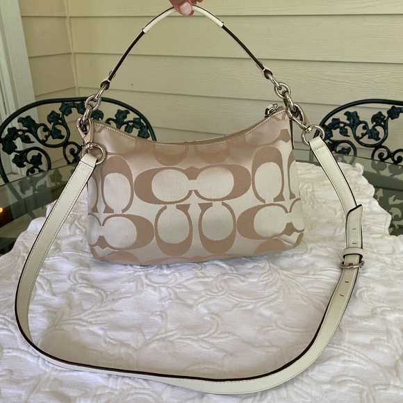 Coach Kristin Signature Shoulder Hand Bag in Cream - Picture 2 of 13